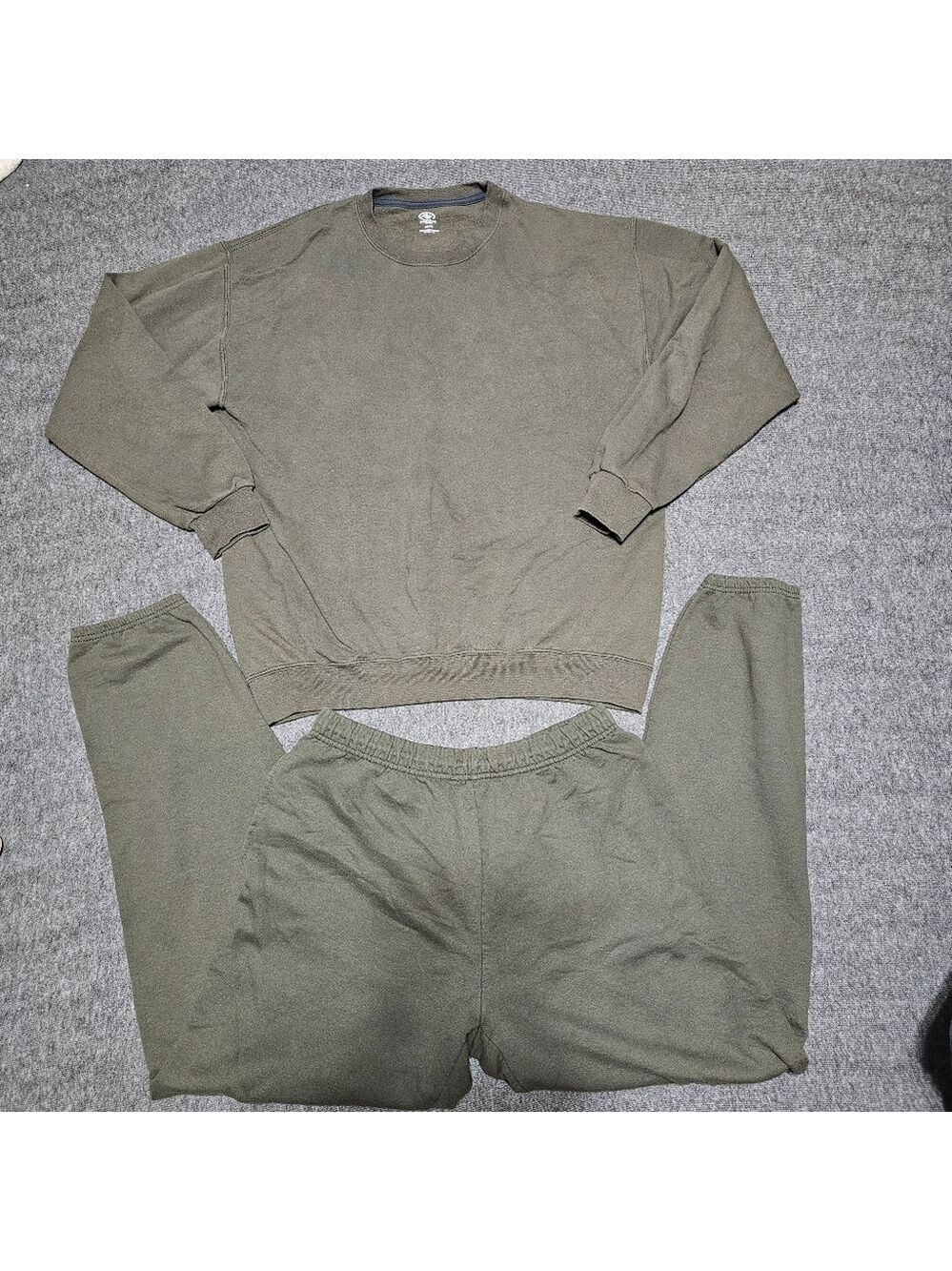 Athletic Works Camo Green/Olive Green Fleece Sweatshirt & Sweatpants Set Large